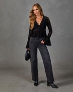 Kourtney Lace Peplum Blouse
