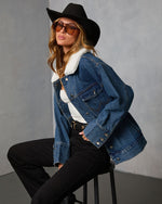 Branka Sherpa Collar Denim Jacket