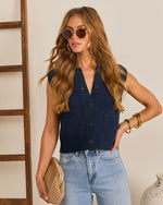 Lisanne Sleeveless Knit Vest Sweater