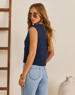 Lisanne Sleeveless Knit Vest Sweater