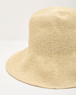 Palm Haze Woven Straw Bucket Hat