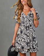 Hidden Feelings Abstract Print Mini Dress