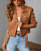 Kianna Suede Moto Jacket