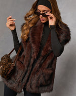 Frosted Berry Faux Fur Vest