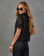 Joyful Bond Lace Short Sleeve Blouse