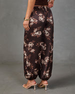 Warm Whimsy Floral Satin Balloon Pants