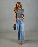 Metal Margarita Cotton Graphic Muscle Tee