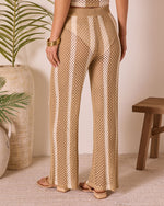 Poolside Daydream Striped Crochet Cover Up Pants