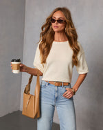 Soft Balance Knit Short Sleeve Top