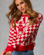 Red % Winter Bakery Intarsia Knit Gingerbread Sweater-6