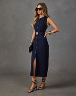Stephanie Belted Midi Dress