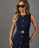 Stephanie Belted Midi Dress
