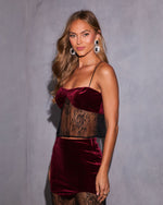 Moonveil Velvet Lace Tank Top