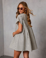 Clean Grace Pinstripe Mini Dress