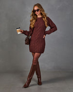 Roxy Cable Knit Mini Dress