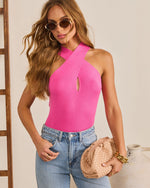 Tides Resort Ribbed Halter Top