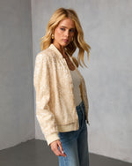 Festive Mode Sequin Bomber Jacket