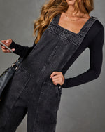 Cloudette Wide Leg Denim Overalls