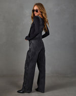 Cloudette Wide Leg Denim Overalls