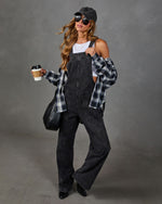 Cloudette Wide Leg Denim Overalls