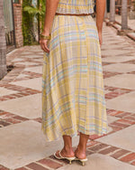Misty Aura Plaid Maxi Skirt