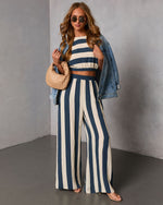 Sorina Striped Short Sleeve Top