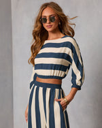 Sorina Striped Short Sleeve Top