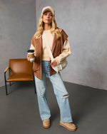 Tan % Fall And Forever Hooded Puffer Vest-2