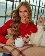 Frosted Classic Knit Fair Isle Snowflake Sweater