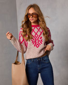 Wildah Knit Abstract Sweater
