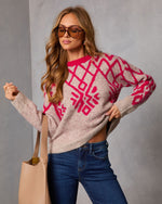 Wildah Knit Abstract Sweater