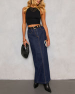 Mulled Dreams Denim Maxi Skirt