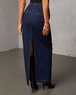 Mulled Dreams Denim Maxi Skirt