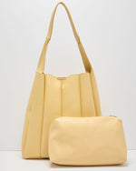 Butter % Savangie Pleated Leather Tote Bag-6