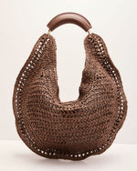 Salt and Sun Woven Crochet Straw Hobo Bag