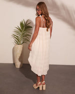 Golden Tropics High Low Bubble Hem Top