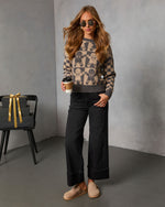 Brown Multi % Winter Bakery Intarsia Knit Gingerbread Sweater-2