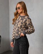 Brown Multi % Winter Bakery Intarsia Knit Gingerbread Sweater-3