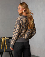 Brown Multi % Winter Bakery Intarsia Knit Gingerbread Sweater-4