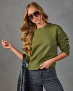 Sunday Social Ribbed Knit Sweater
