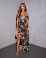 Softest Yes Printed Off The Shoulder Maxi Dress