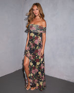 Softest Yes Printed Off The Shoulder Maxi Dress