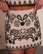 Santorini Spark Embroidered Abstract Mini Skirt