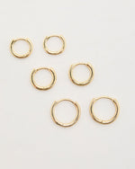 Golden Palm Hoop Earring Set