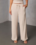 Home Base Wide Leg Knit Drawstring Pants