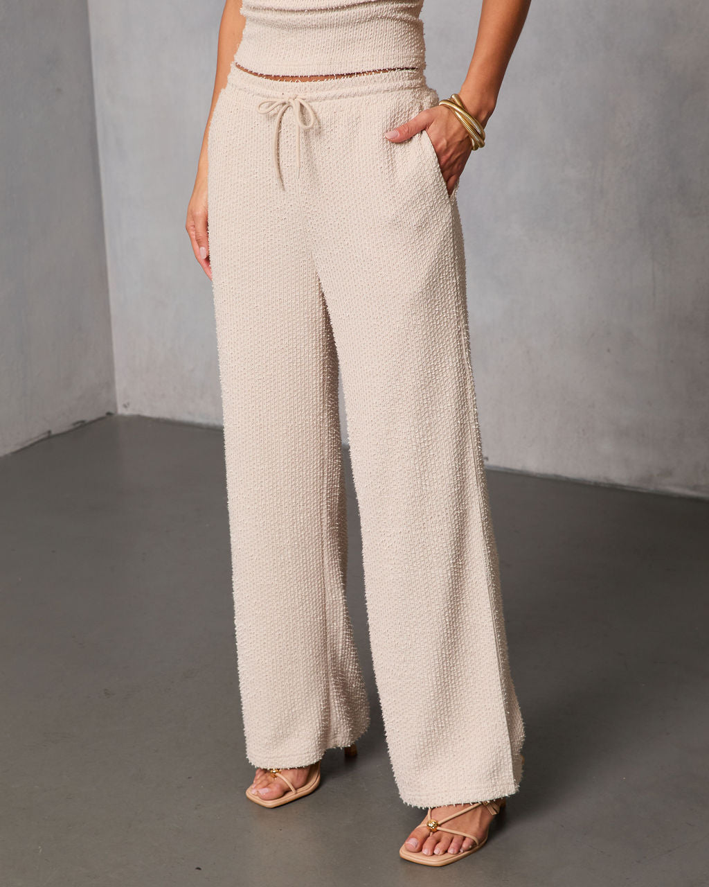 Home Base Wide Leg Knit Drawstring Pants – VICI
