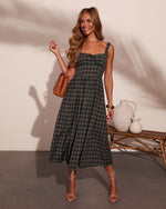 Meradeth Plaid Midi Dress