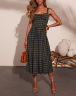 Meradeth Plaid Midi Dress