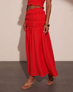 Joyful Moments Smocked Waist Midi Skirt