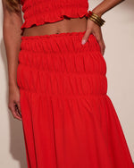 Joyful Moments Smocked Waist Midi Skirt